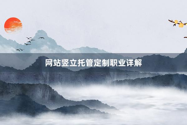 网站竖立托管定制职业详解